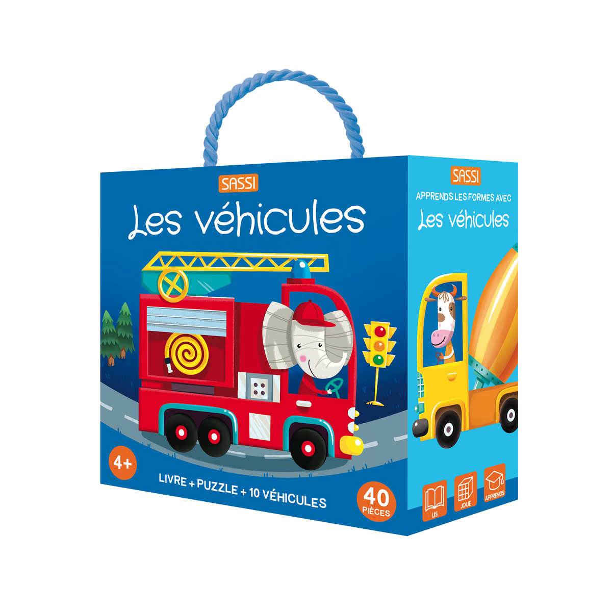 SASSI JUNIOR Jeu éducatif Les véhicules Bleu