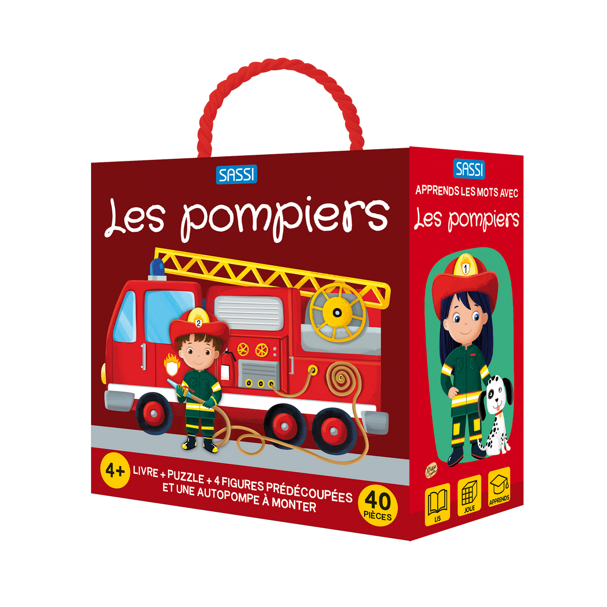 SASSI JUNIOR Jeu éducatif Les pompiers Rouge