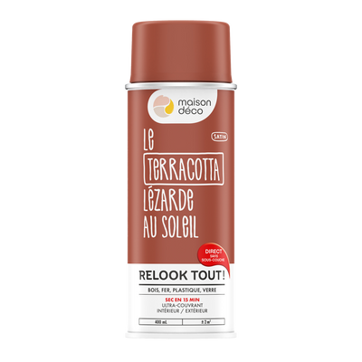 RELOOK TOUT AÉROSOL Bombe de peinture Relook tout aérosol Terracotta Satiné 0,4ML