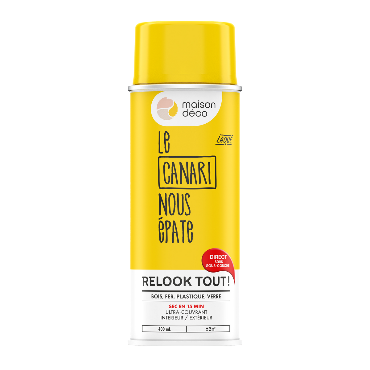 RELOOK TOUT AÉROSOL Bombe de peinture Relook tout aérosol Canari Brillant 0,4ML