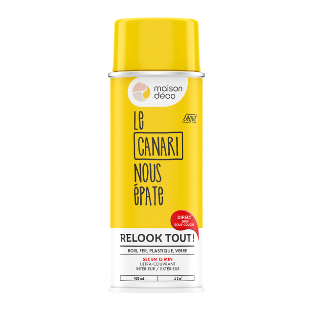 Relook tout aérosol Peinture Bombe de peinture canari Brillant 0,4 L
