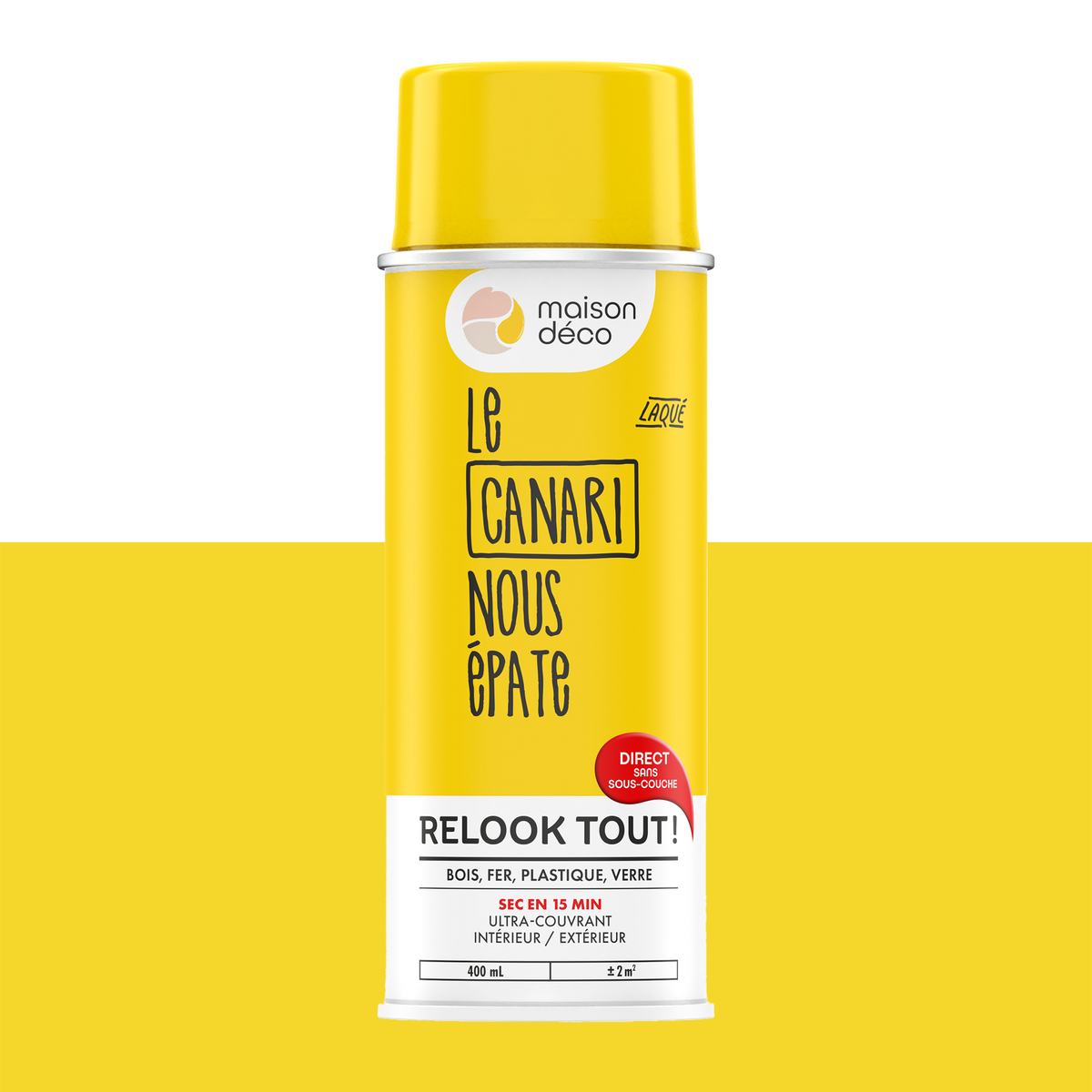 RELOOK TOUT AÉROSOL Bombe de peinture Relook tout aérosol Canari Brillant 0,4ML