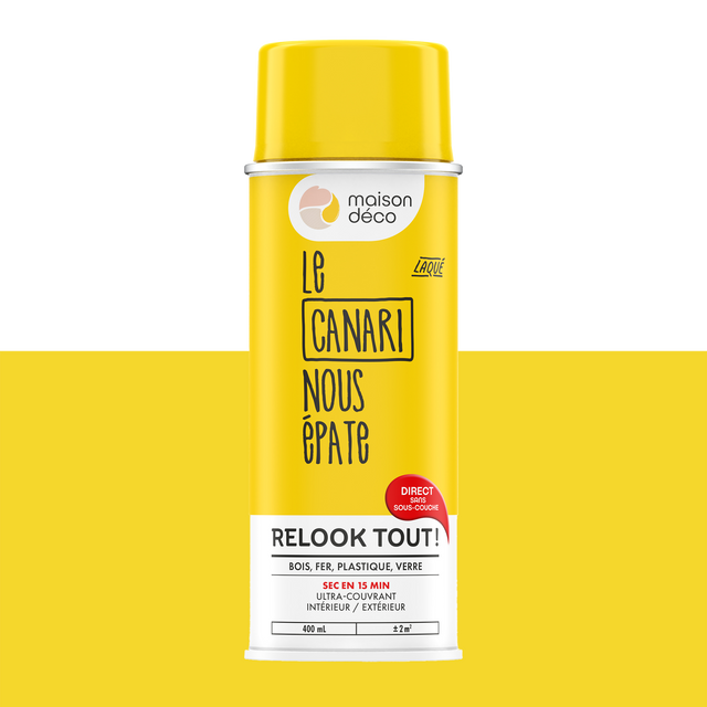 Relook tout aérosol Peinture Bombe de peinture canari Brillant 0,4 L