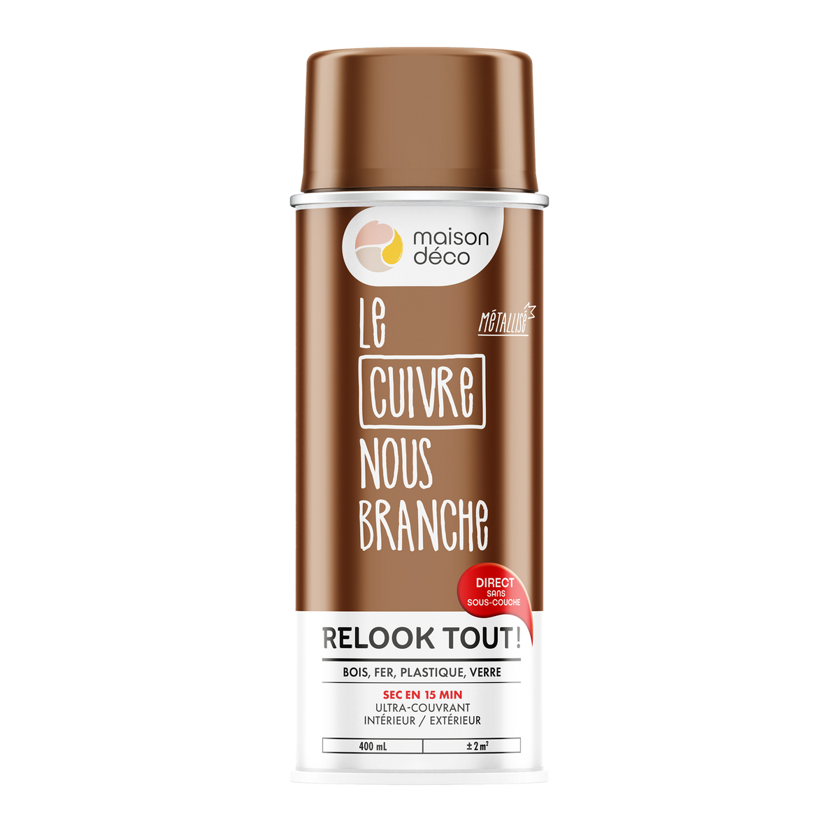 RELOOK TOUT AÉROSOL Bombe de peinture Relook tout aérosol Cuivre Brillant 0,4ML