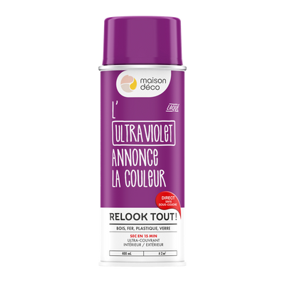 RELOOK TOUT AÉROSOL Bombe de peinture Relook tout aérosol Ultra violet Brillant 0,4ML