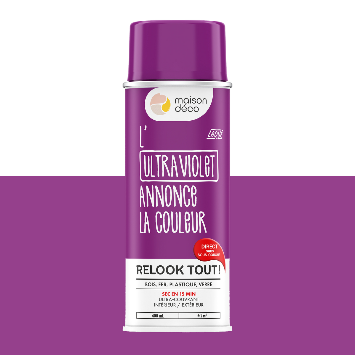 RELOOK TOUT AÉROSOL Bombe de peinture Relook tout aérosol Ultra violet Brillant 0,4ML