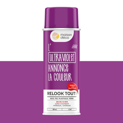 RELOOK TOUT AÉROSOL Bombe de peinture Relook tout aérosol Ultra violet Brillant 0,4ML