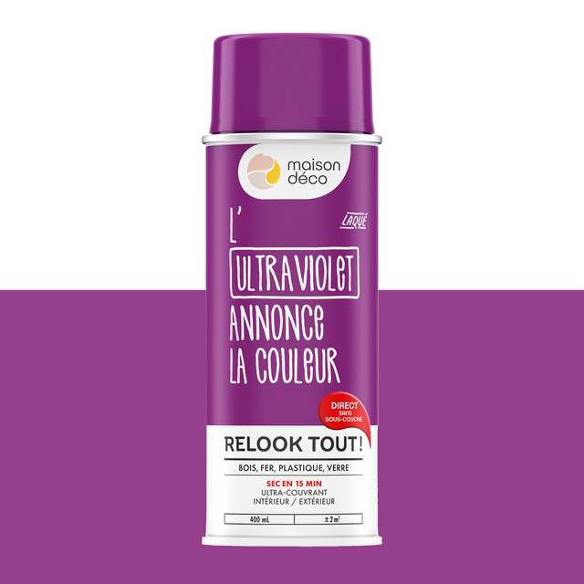 Relook tout aérosol Peinture Bombe de peinture ultra violet Brillant 0,4 L