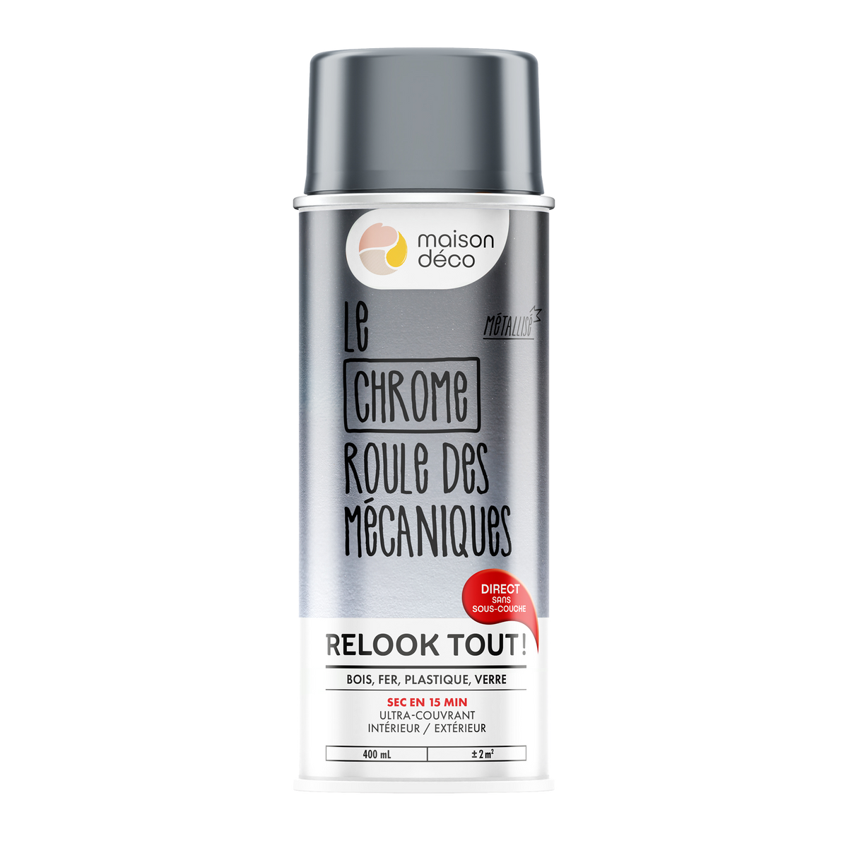 RELOOK TOUT AÉROSOL Bombe de peinture Relook tout aérosol Chrome Brillant 0,4ML