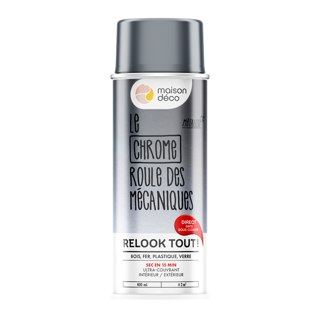Relook tout aérosol Peinture Bombe de peinture chrome Brillant 0,4 L