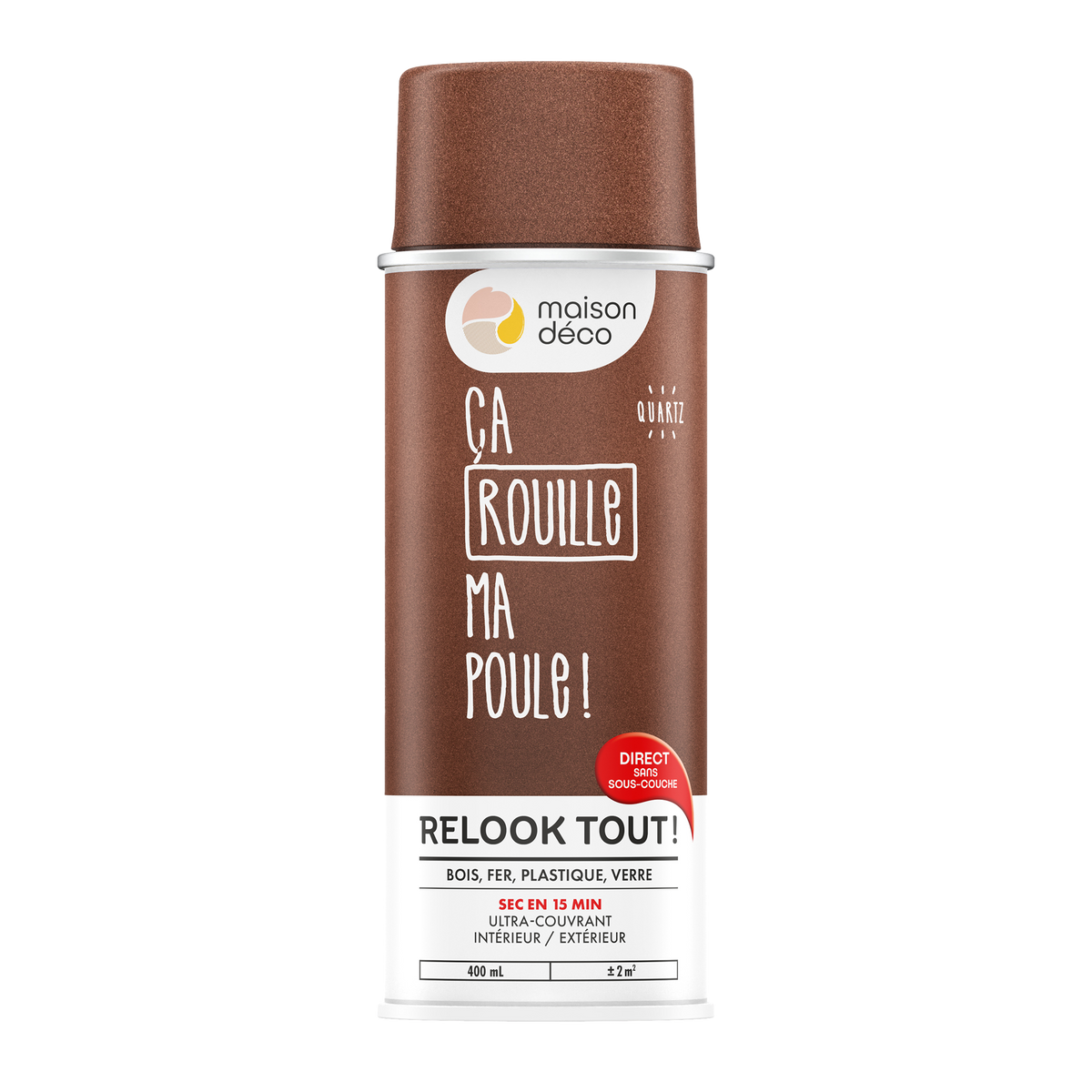 RELOOK TOUT AÉROSOL Bombe de peinture Relook tout aérosol Rouille Satiné 0,4ML