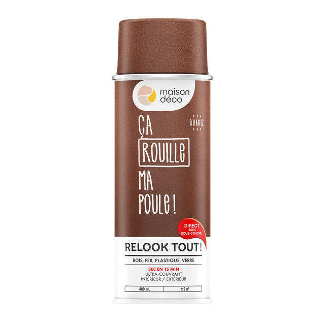 Relook tout aérosol Peinture Bombe de peinture rouille Satiné 0,4 L