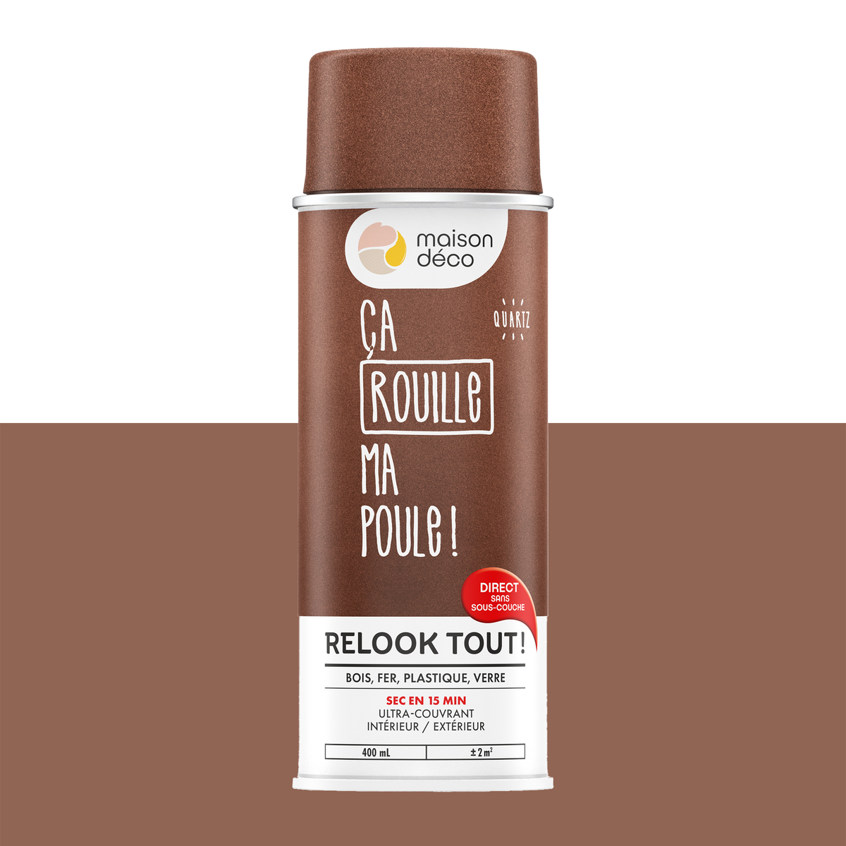 RELOOK TOUT AÉROSOL Bombe de peinture Relook tout aérosol Rouille Satiné 0,4ML