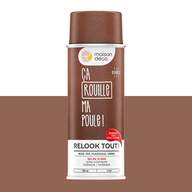 Relook tout aérosol Peinture Bombe de peinture rouille Satiné 0,4 L