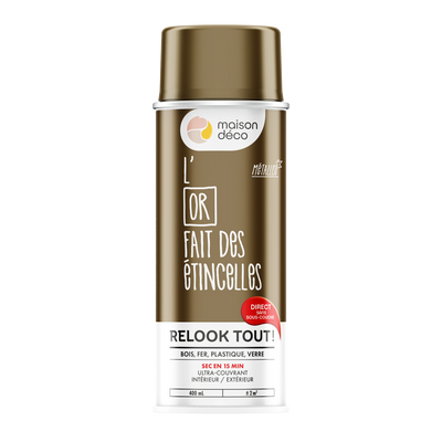 RELOOK TOUT AÉROSOL Bombe de peinture Relook tout aérosol Or Brillant 0,4ML