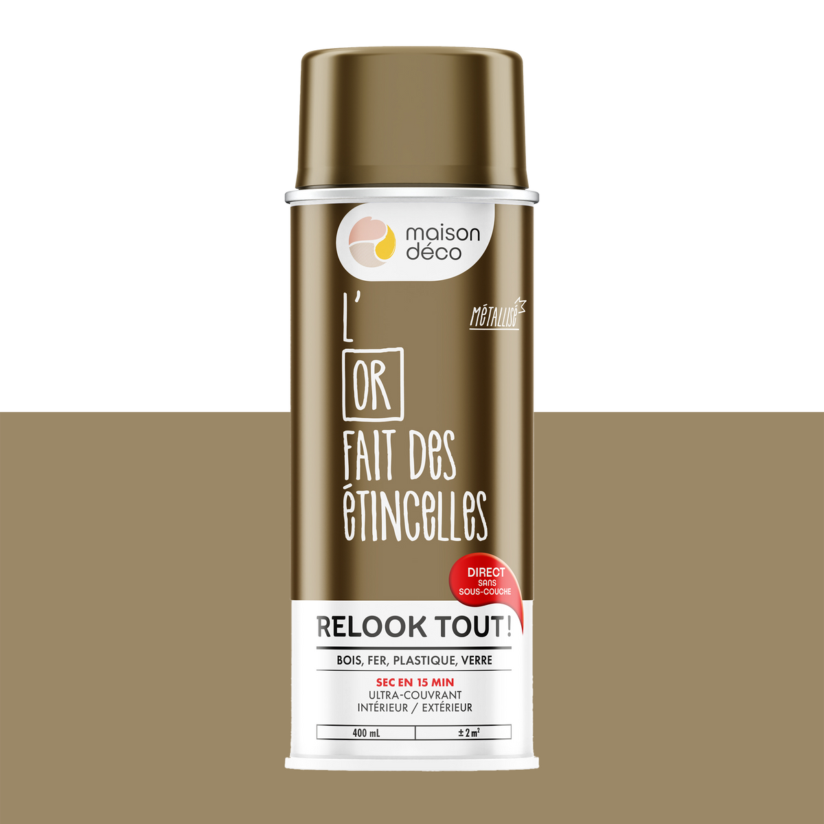 RELOOK TOUT AÉROSOL Bombe de peinture Relook tout aérosol Or Brillant 0,4ML