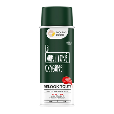 RELOOK TOUT AÉROSOL Bombe de peinture Relook tout aérosol Vert forêt Satiné 0,4ML