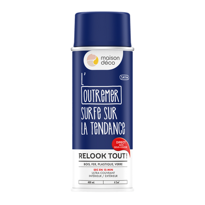 RELOOK TOUT AÉROSOL Bombe de peinture Relook tout aérosol Outremer Satiné 0,4ML