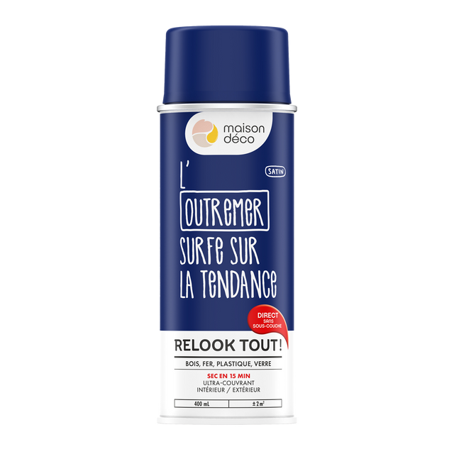 Relook tout aérosol Peinture Bombe de peinture outremer Satiné 0,4 L
