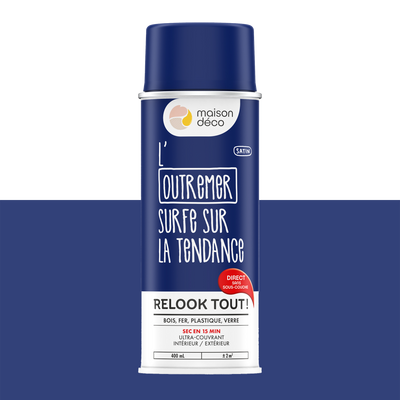 RELOOK TOUT AÉROSOL Bombe de peinture Relook tout aérosol Outremer Satiné 0,4ML