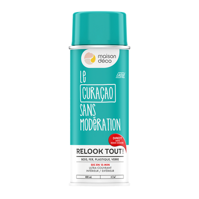 RELOOK TOUT AÉROSOL Bombe de peinture Relook tout aérosol Curaçao Brillant 0,4ML