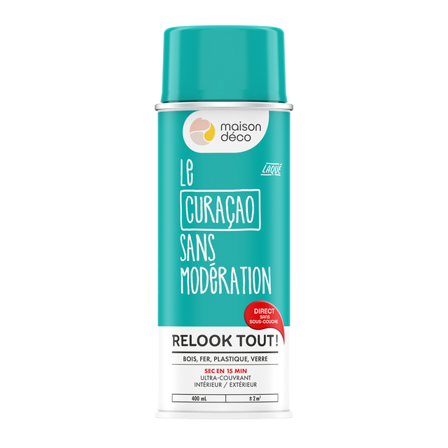 Relook tout aérosol Peinture Bombe de peinture curacao Brillant 0,4 L