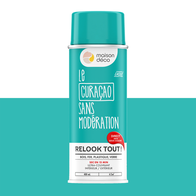 Relook tout aérosol Peinture Bombe de peinture curacao Brillant 0,4 L