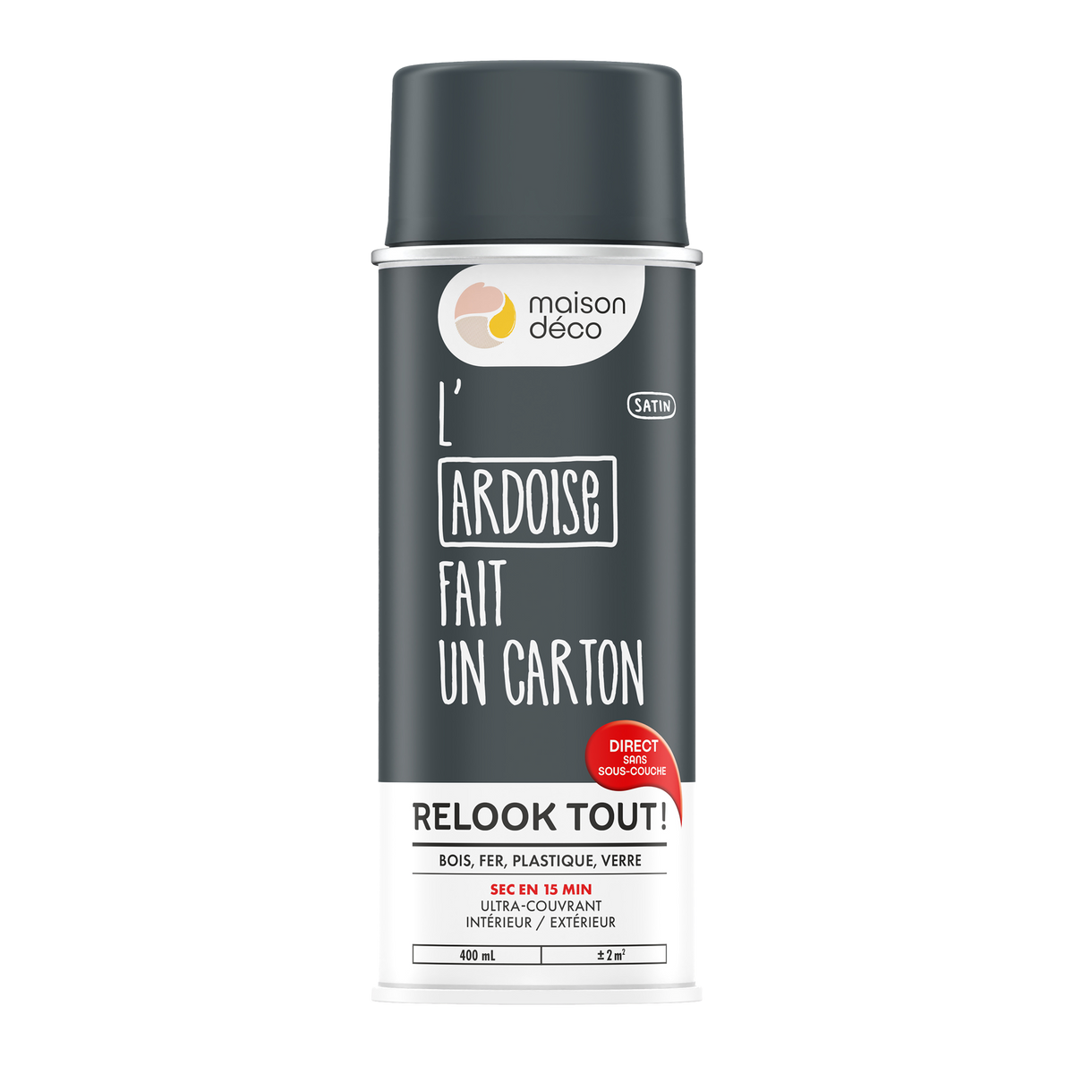 RELOOK TOUT AÉROSOL Bombe de peinture Relook tout aérosol Ardoise Satiné 0,4ML