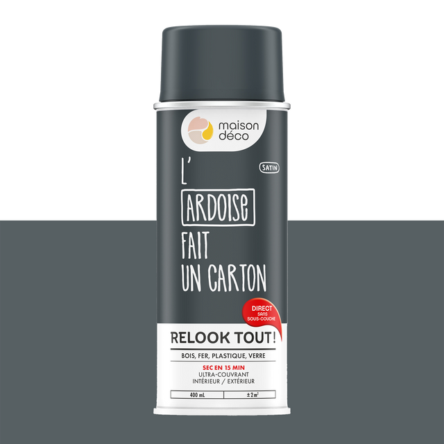 Relook tout aérosol Peinture Bombe de peinture ardoise Satiné 0,4 L