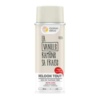 RELOOK TOUT AÉROSOL Bombe de peinture Relook tout aérosol Vanille Satiné 0,4ML