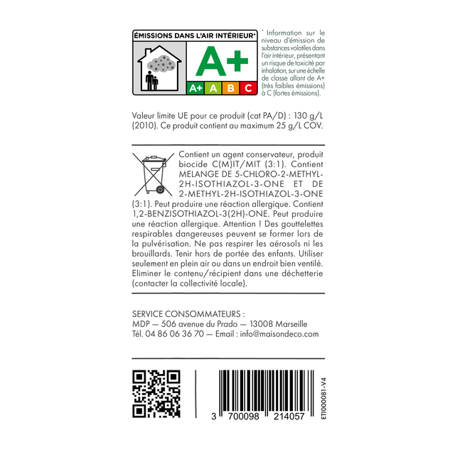 Relook meubles couleurs Peinture RELOOK MEUBLES Peinture blanc Satiné 0,5 L