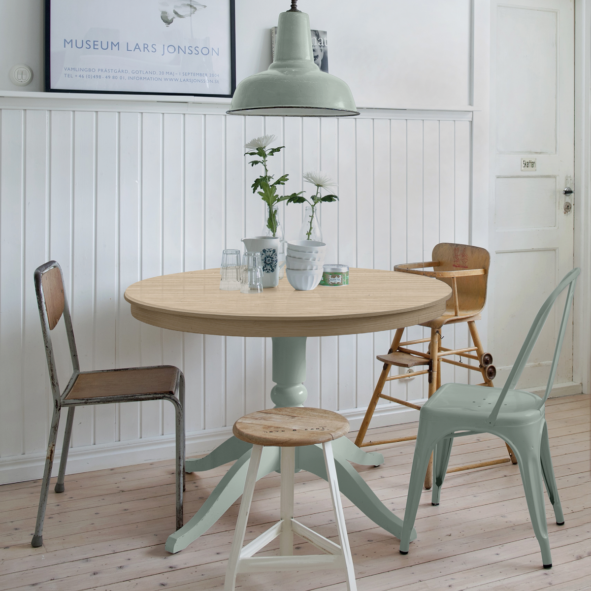 RELOOK MEUBLES COULEURS Peinture Relook meubles Vert sauge Satiné 0,5L