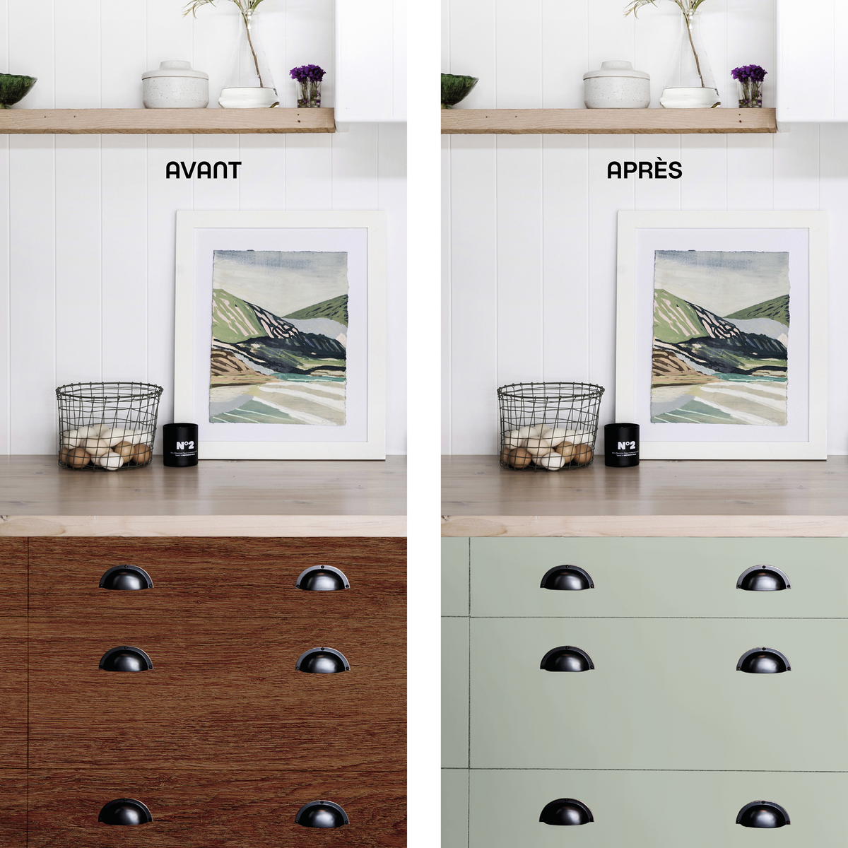 RELOOK MEUBLES COULEURS Peinture Relook meubles Vert céladon Satiné 0,5L