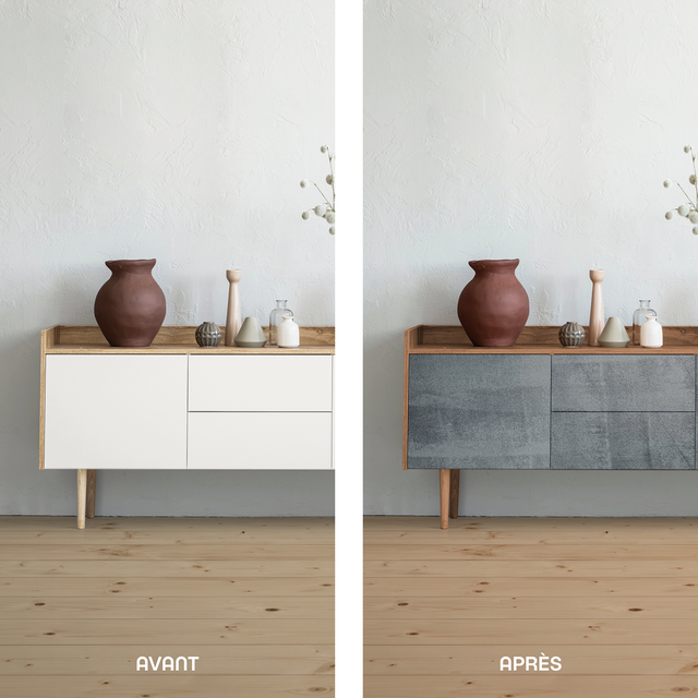 Relook meubles effet bois Peinture Peinture effet béton Satiné 0,38 L