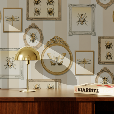 Papier peint intissé Insect portrait Sable beige