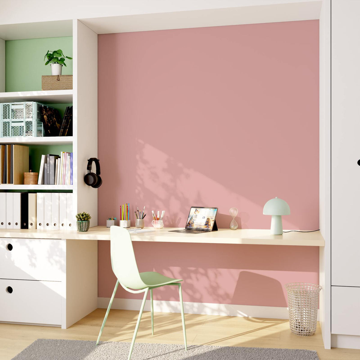 4MURS Papier peint intissé Opal Rose quartz Lisse