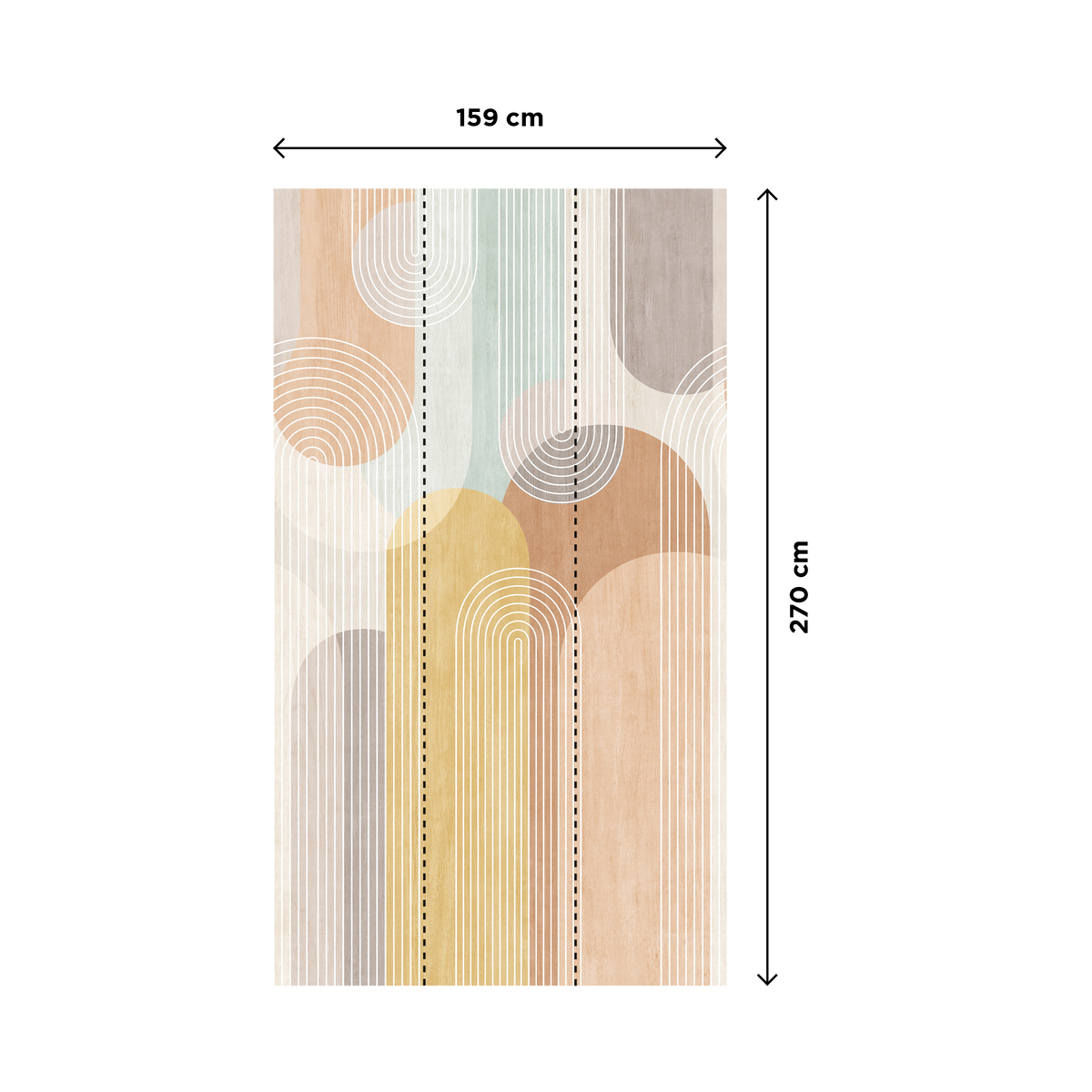4MURS Papier peint panoramique L Bjork Beige, ocre et terracotta Satiné