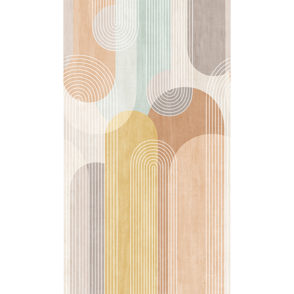 4MURS Papier peint panoramique L Bjork Beige, ocre et terracotta Satiné