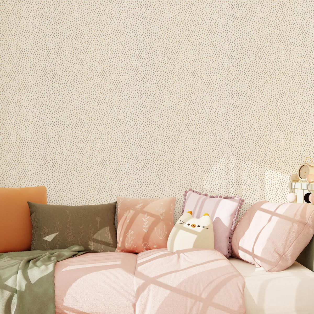 CASELIO Papier peint intissé Ondée Doré