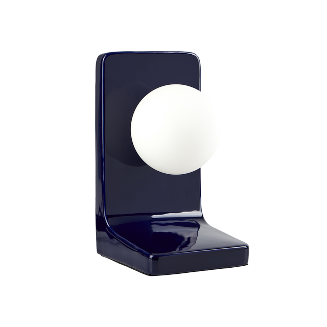 Ostaria Lampe à poser WALTER coloris bleu nuit 23 x 13 cm