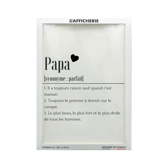 L'afficherie Affiche DÉFINITION PAPA 29,7 x 42 cm