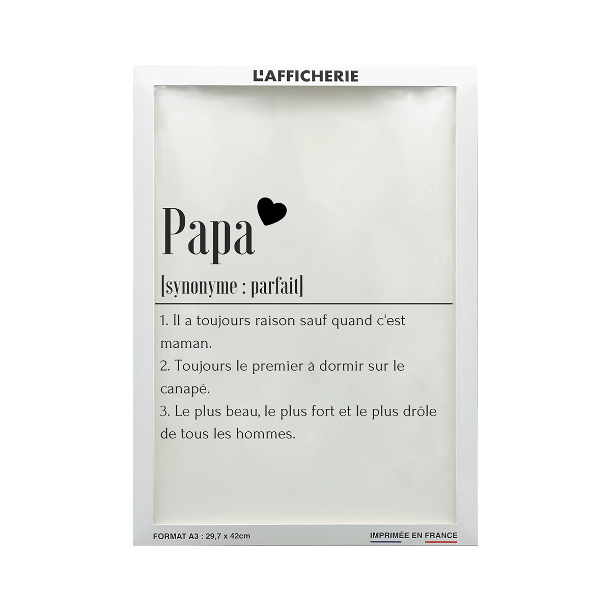 L'AFFICHERIE Affiche Définition papa Blanc
