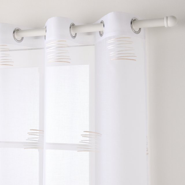 Voilage MOISSON coloris camaïeux de beige 140 x 240 cm