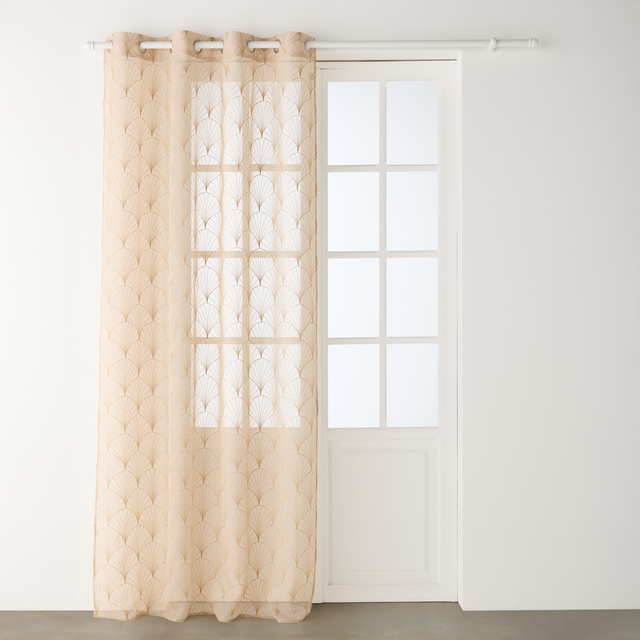Voilage LOUISY coloris beige 140 x 240 cm
