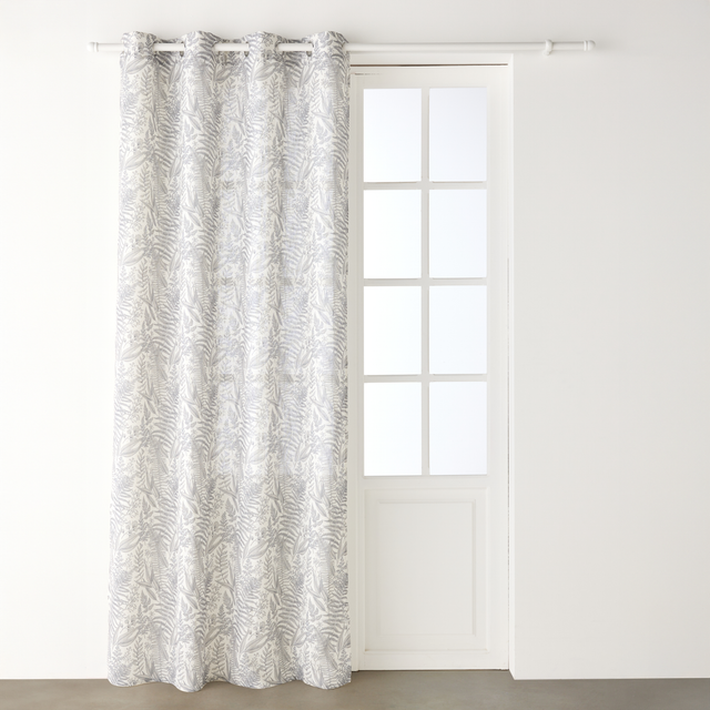 Rideau VALERIANE coloris vert de gris 140 x 240 cm