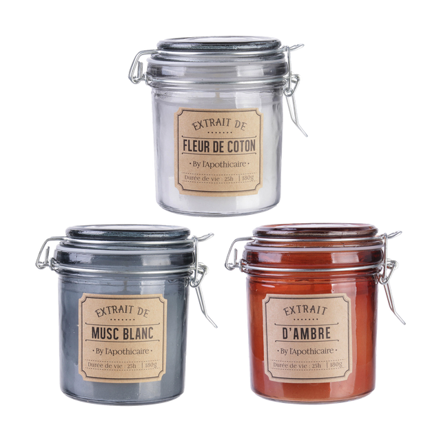 Bougie parfumée APOTICO Musc Blanc / Fleur de conton / Ambre