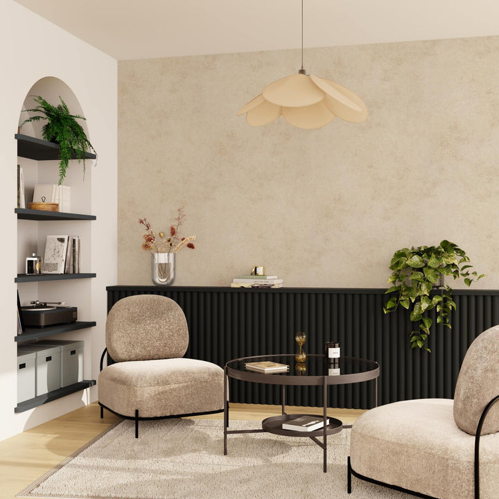 4MURS Papier peint intissé Skyla Beige sable Pailleté