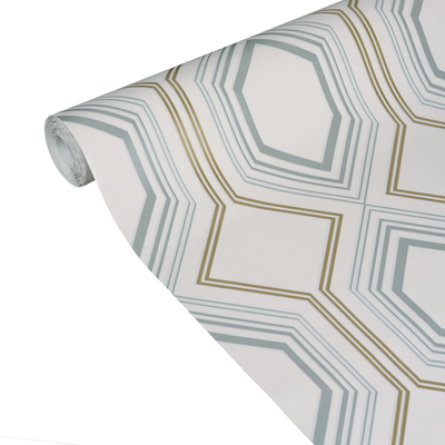 Papier peint intissé Jewel Blanc et doré