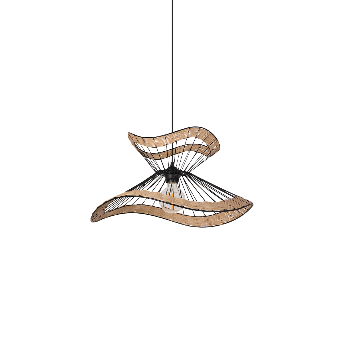 Suspension Mekong Noir et beige