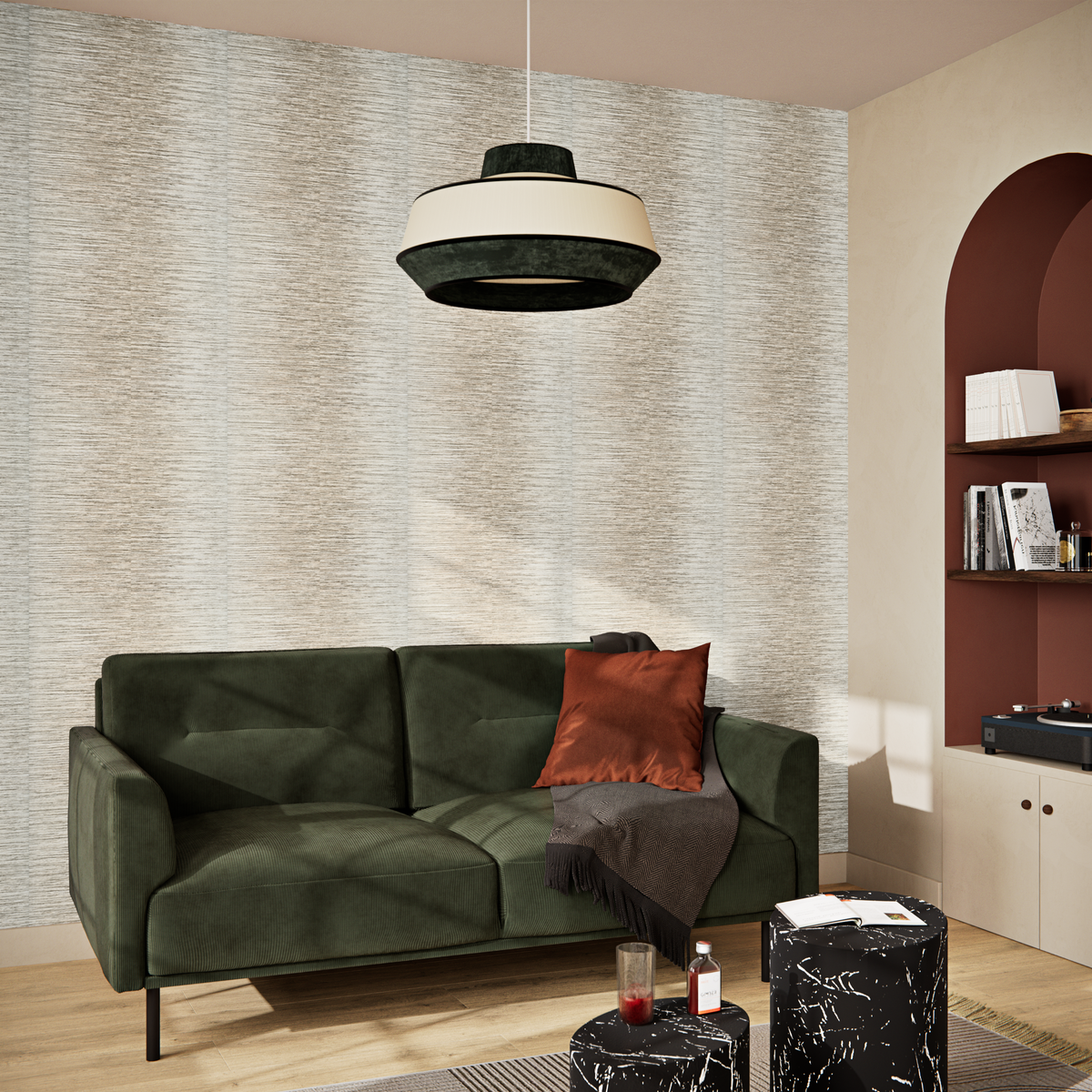 Papier peint intissé Kombo Beige sable